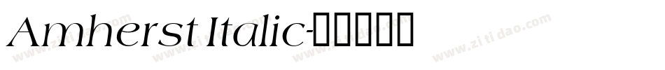Amherst Italic字体转换